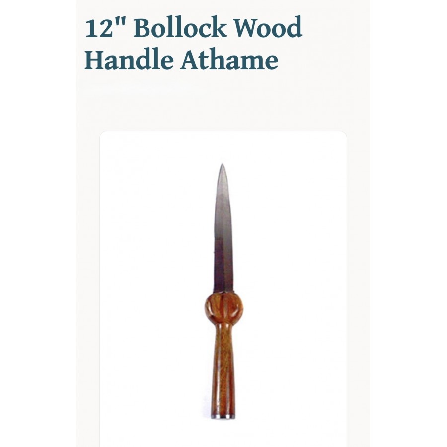 Bollock Wood Handle Athame 12"