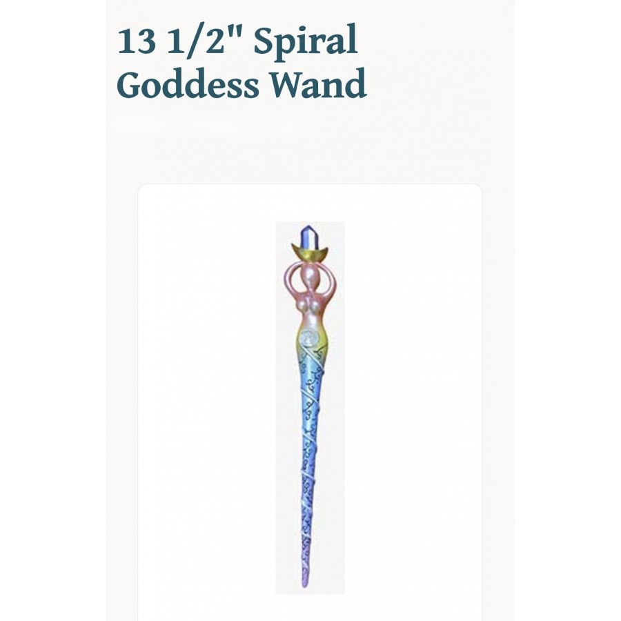 Spiral Goddess Wand 13 1/2"