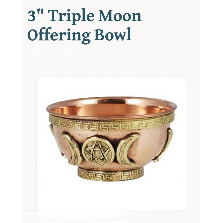 Triple Moon Offering Bowl 3"