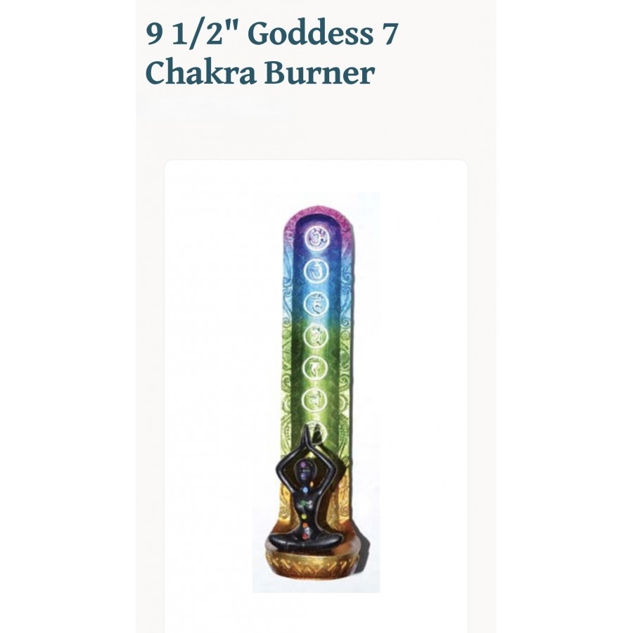 Goddess 7 Chakra Burner 9 1/2"