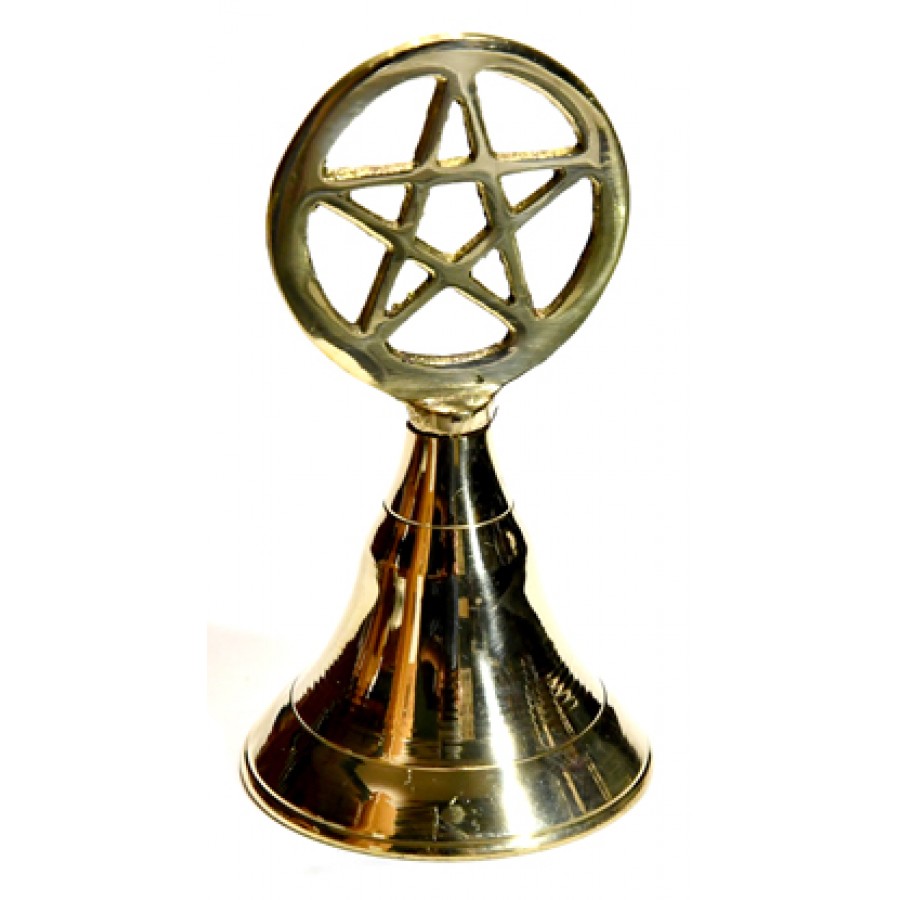 Pentagram Brass Bell 4"
